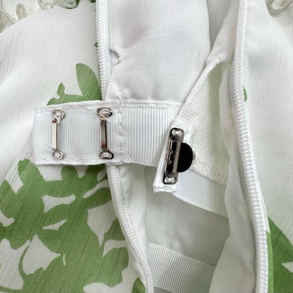 David's Bridal Strapless Floral Bubble Hem Dress Size 6 Empire Waist Babydoll - Picture 6 of 9